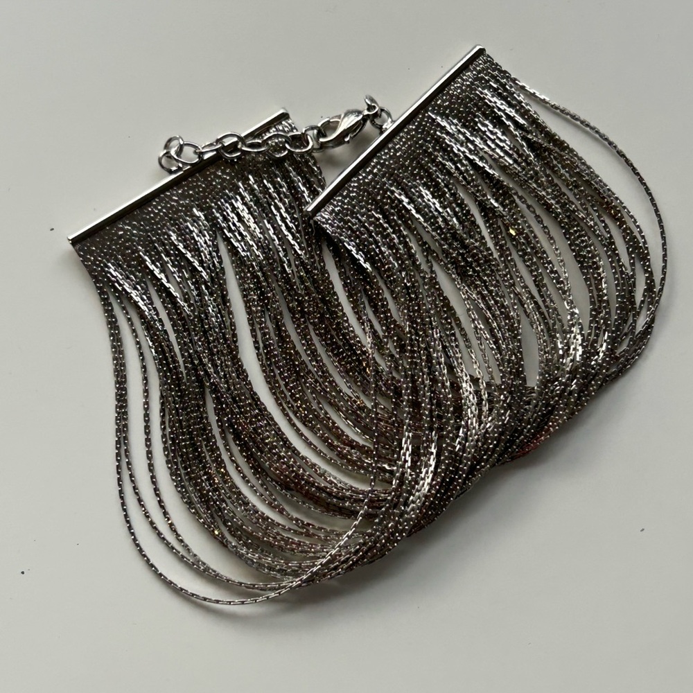 Silver Fringe Bracelet